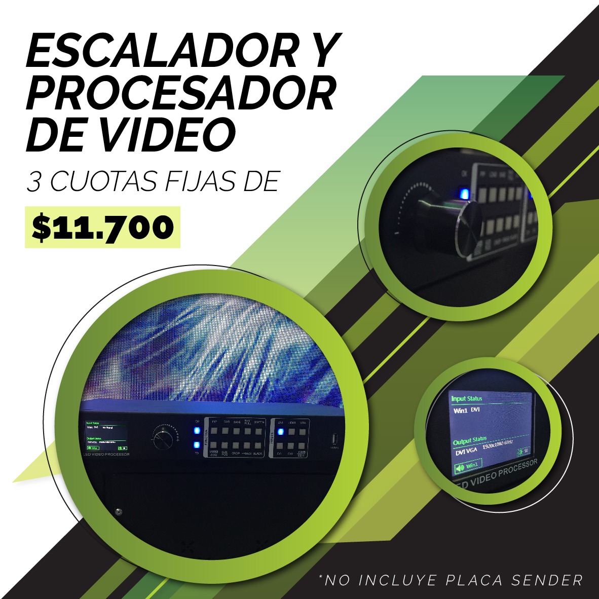 Promo escalador y procesador de video para pantalla LED.  