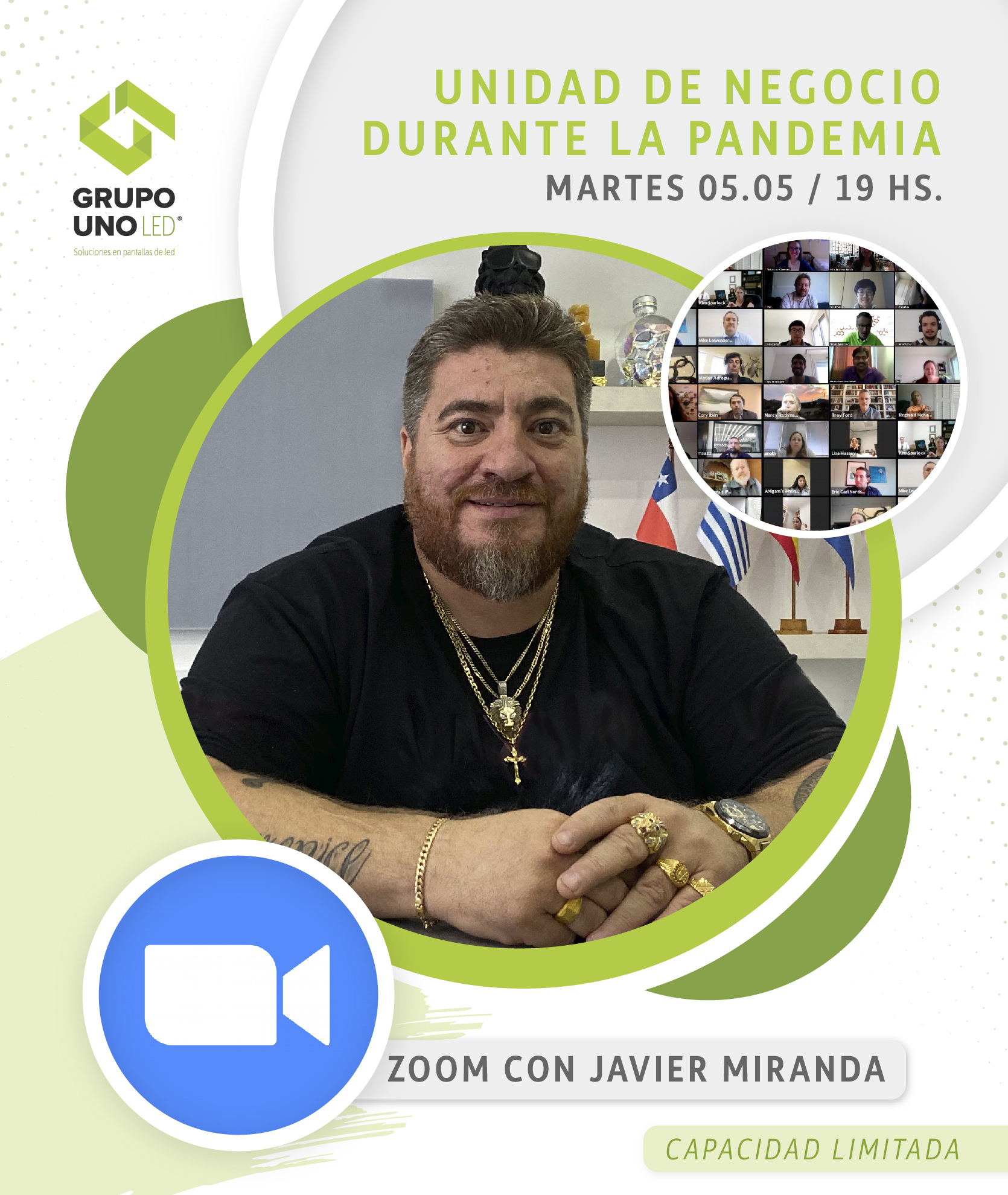 Javier Miranda te invita a una charla muy especial.