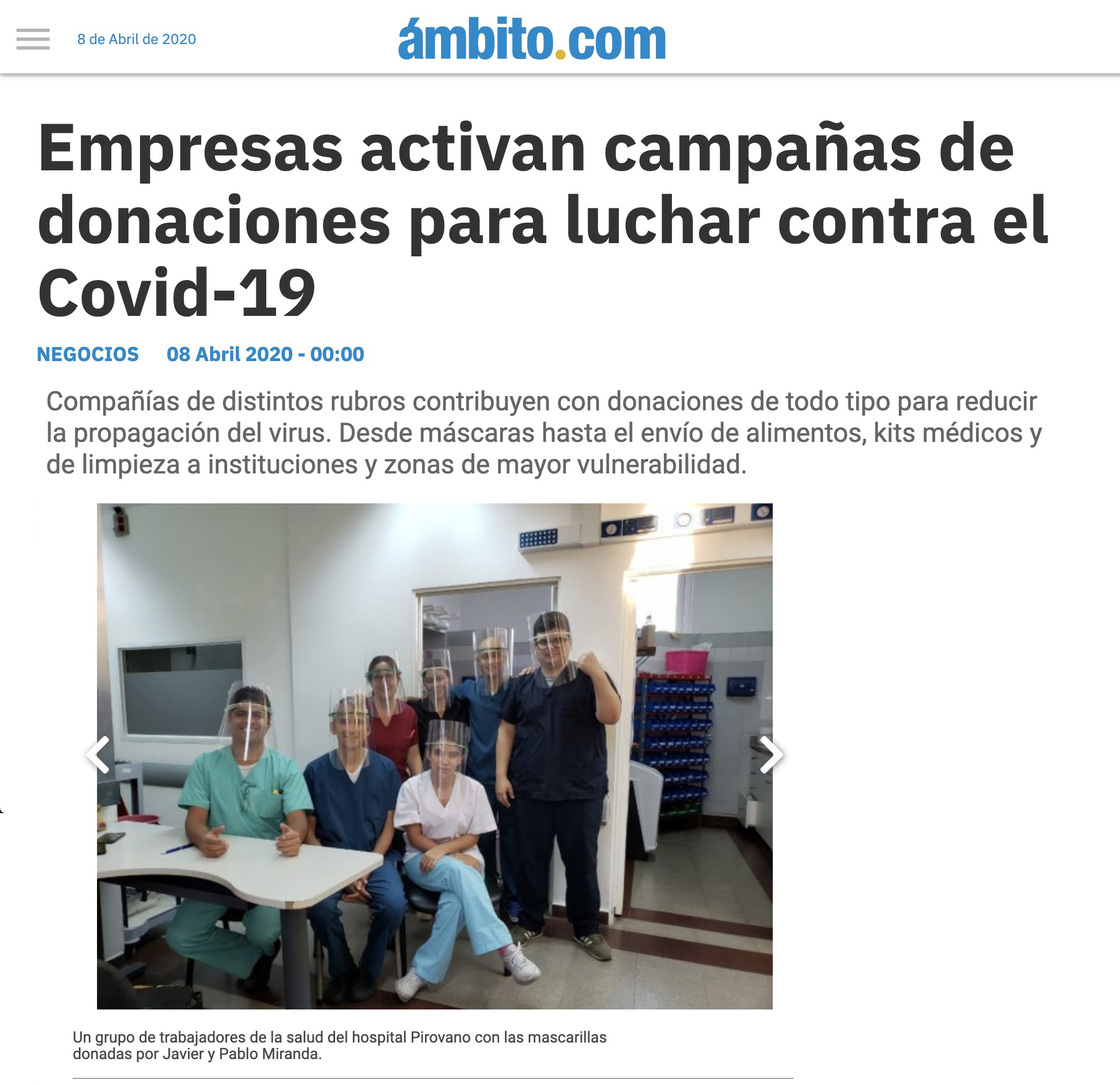 Nota sobre Grupo Uno LED en Ámbito.