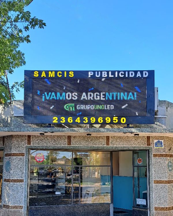 Junín, Buenos Aires. Pantalla Outdoor 3x1 mts  P10