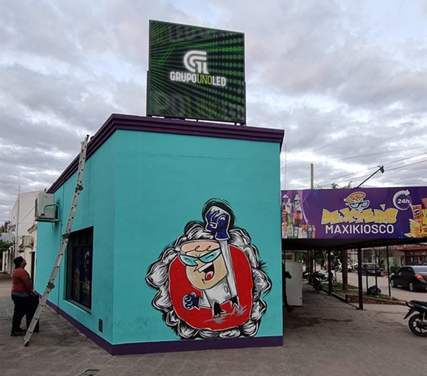 Machagai, Chaco. Pantalla Outdoor 2x2 mts P10