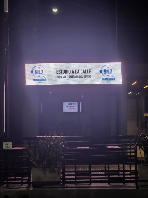  , Santiago del Estero. Pantalla Outdoor 2,88x0,64 mts P10