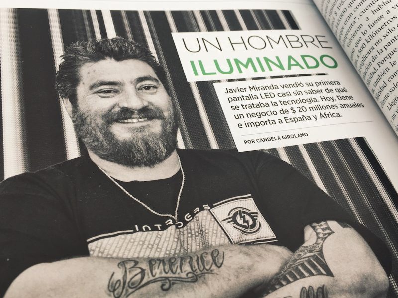 Nota a Javier Miranda, dueño de Grupo Uno LED, en Revista Forbes de octubre.