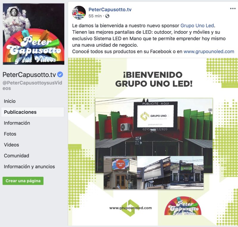 Grupo Uno LED nuevo sponsor del reconocido programa de Diego Capusotto.